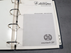 Lamborghini Countach 25th 1989 original spare parts list and wiring diagrams + LM200 electrics