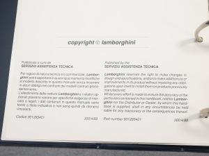 Lamborghini Countach 25th 1989 original spare parts list and wiring diagrams + LM200 electrics