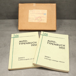 Auto-Typenbuch 1951 VDA Band I und II KFZ Anhänger Motoren Teile Zubehör Katalog