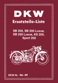 DKW KS 200, SB 200 und SB 250 Luxus Sport Ersatzteilliste