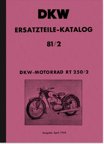 DKW RT 250/2 Ersatzteilliste Ersatzteilkatalog Teilekatalog