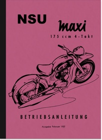 NSU Maxi Bedienungsanleitung Betriebsanleitung Handbuch