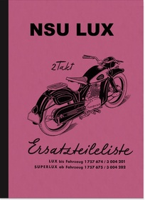 NSU Lux and Superlux spare parts list Spare parts catalog Parts catalog
