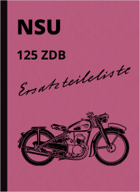 NSU 125 ZDB spare parts list spare parts catalog parts catalog