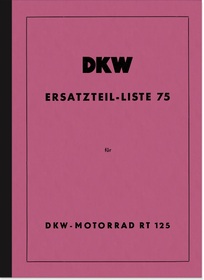 DKW RT 125 Ersatzteilliste Ersatzteilkatalog Teilekatalog