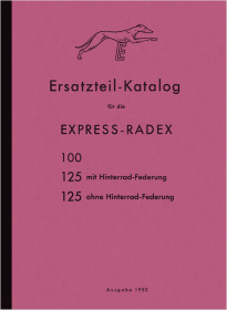 Express Radex 100 ccm and 125 ccm spare parts list spare parts catalog parts catalog