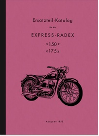 Express Radex 150 cc and 175 cc spare parts list spare parts catalog parts catalog