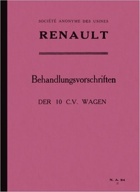 Renault 10 CV Bedienungsanleitung