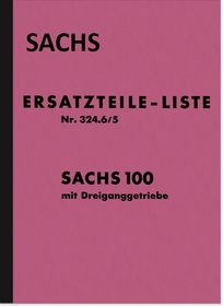 Sachs 100 ccm 3-Gang Motor Ersatzteilliste Ersatzteilkatalog