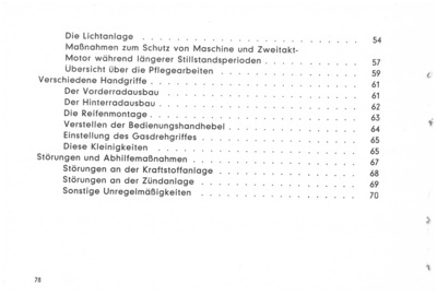 Zündapp 201 S 1957 Bedienungsanleitung 201S