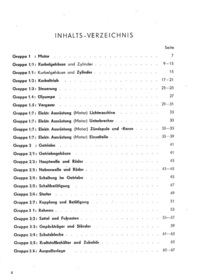 NSU 251 OSL Ersatzteilliste Teileliste