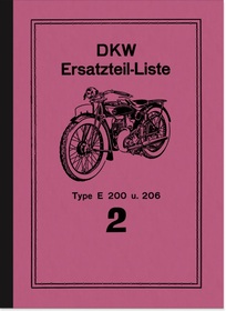 DKW E 200 and E 206 spare parts list spare parts catalog parts catalog