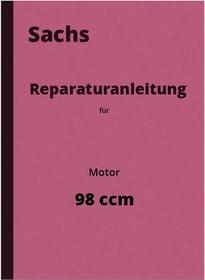 Sachs 98 ccm Nasenkolben 1937 Reparaturanleitung 98ccm Motor Handbuch Montage