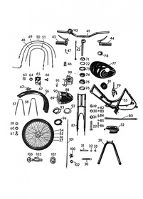 Miele K 52/2 Moped Type 23/26 Spare parts list Spare parts catalog Parts list K52/2