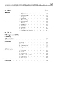 Hercules 200 and 300 cc operating instructions manual operating instructions