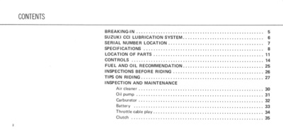 Suzuki RV 125 Owner's Manual Owner's Manual (English)