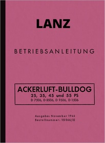 Lanz Bulldog (Ackerluft) Bedienungsanleitung (25/35/45/55 PS)