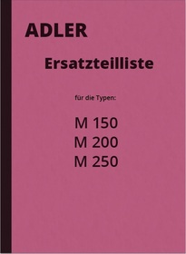 Adler M 150 200 250 Motorcycle spare parts list Spare parts catalog