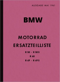 BMW R 50, R 50/2, R 50S, R 60, R 60/2, R 69 und R 69S Ersatzteilliste