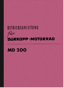 Dürkopp MD 200 Operating Instructions Manual