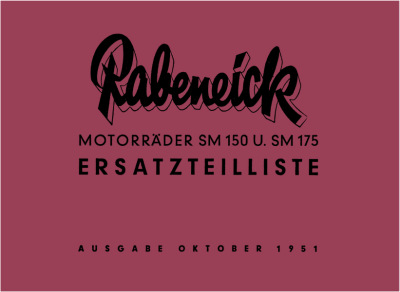 Rabeneick SM 150 und SM 175 Ersatzteilliste