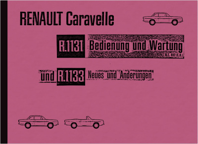 Renault Caravelle (R.1131/R.1133) Bedienungsanleitung
