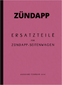 Zündapp WH sidecars spare parts list spare parts catalog parts catalog