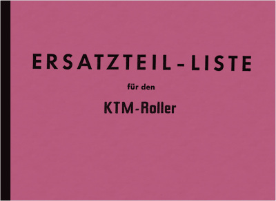 KTM de Luxe DL-I, DL-II und DL-S Motorroller (Gritzner-Kayser) Ersatzteilliste