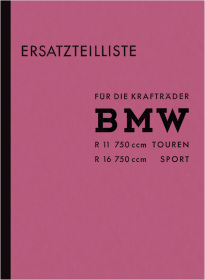 BMW R 11 und R 16 Ersatzteilliste