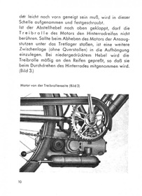 Lohmann Type 500 bicycle auxiliary motor Operating instructions Repair instructions Spare parts list