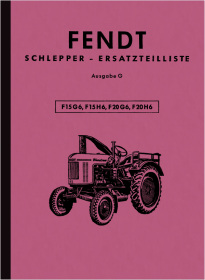 Fendt Dieselross F 15 G6/ F 20 G6 spare parts list