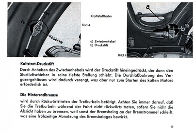 Victoria Vicky III 3 N und IV 4 Export M 51 Bedienungsanleitung