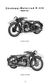 Zündapp Kardan 350 (K 350) 1935 spare parts list spare parts catalog