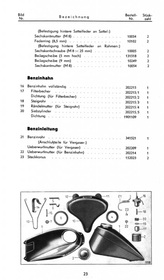 Zündapp Kardan 350 (K 350) 1935 spare parts list spare parts catalog