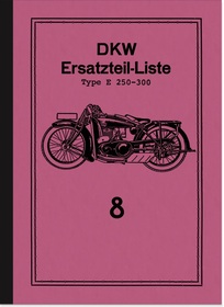 DKW E 250 and E 300 spare parts list spare parts catalog parts catalog