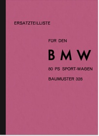 BMW Typ 328 80 PS Sportwagen Ersatzteilliste