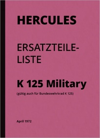 Hercules K 125 Military Bundeswehrkrad spare parts list spare parts catalog