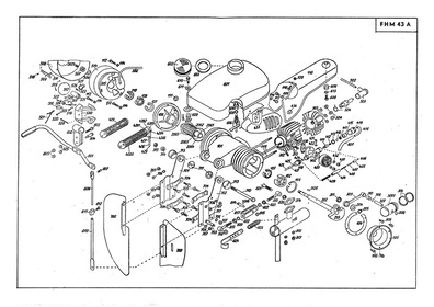 Flink Fahrradhilfmotor FHM 43 A B Spare parts list Spare parts catalog Parts list