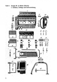 Horch V8 Opel R6 Motor Einheitsfahrgestell m. PKW Ersatzteilliste V 8 R 6