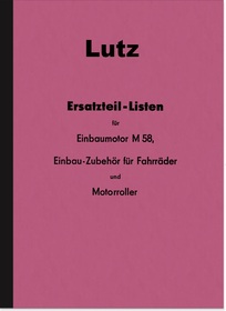 Lutz M 58 Motor Einbaumotor Ersatzteilliste Ersatzteilkatalog Teilekatalog
