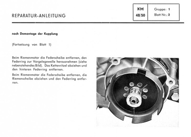 Zündapp Combimot KM 48 und KM 50 mit Motortyp 255 Werkstatthandbuch Reparaturanleitung 1954-1959