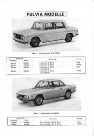 Lancia Fulvia 1300 und S 1600 Sport Coupé Limousine Reparaturanleitung