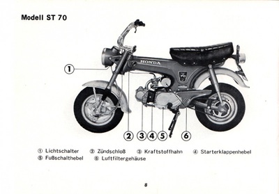 Honda Dax ST 50 70 Bedienungsanleitung ST50 ST70