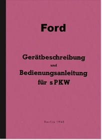 Ford V8 3,6 ltr. Bedienungsanleitung Wehrmacht WH EGa EGb EGd