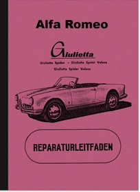 Alfa Romeo Giulietta Spider Sprint Veloce Berlina repair manual workshop manual