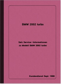 BMW 2002 Turbo Service Information Instructions Manual Description 02 Nullzwei