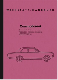 Opel Commodore A Coupé Limousine GS GS/E Repair manual Workshop manual Assembly instructions