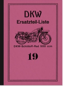 DKW Schüttoff 500 ccm spare parts list spare parts catalog