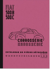 Fiat 500 B C Topolino spare parts list spare parts catalog