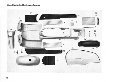 Zündapp R 50 und RS 50 Super Typ 561 Ersatzteilliste Motorroller